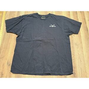 Black Antler Shirt, Men's Size 2XL, Black White, Crewneck, Graphic Print